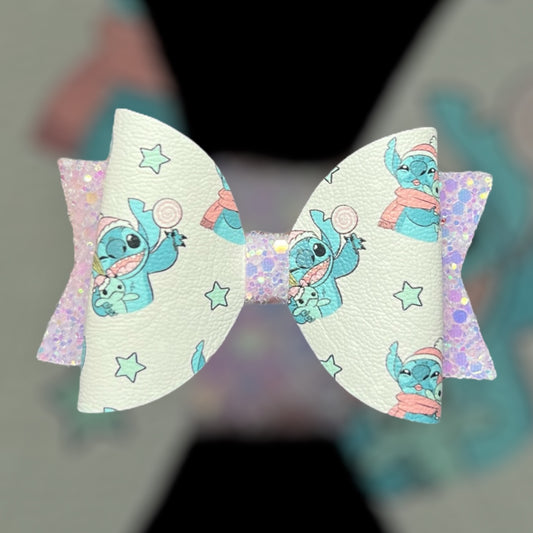 Stitch Christmas hair bow