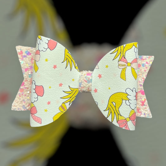 Grinch hand hair bow