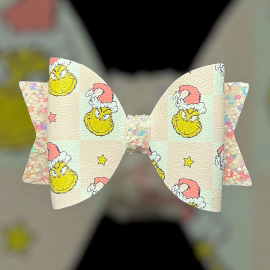 Grinch hair bow