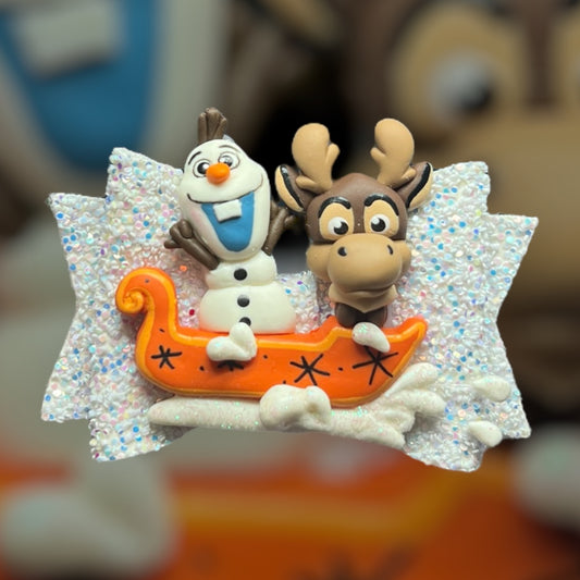 Olaf and reindeer hair bow