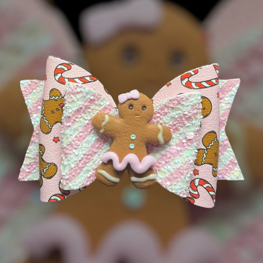Gingerbread hair bow (ONCE ITS GONE ITS GONE)