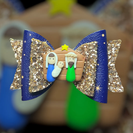Nativity hair bow (ONCE ITS GONE ITS GONE)