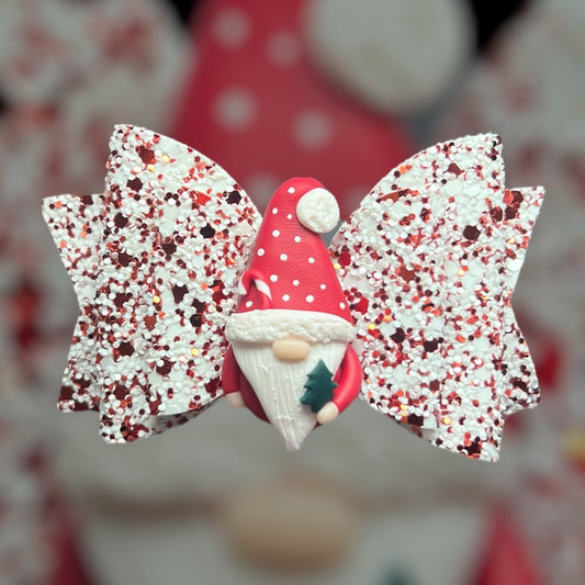 Red gonk hair bow (ONCE ITS GONE ITS GONE)