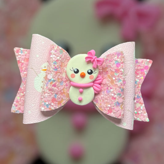 Snow girl hair bow