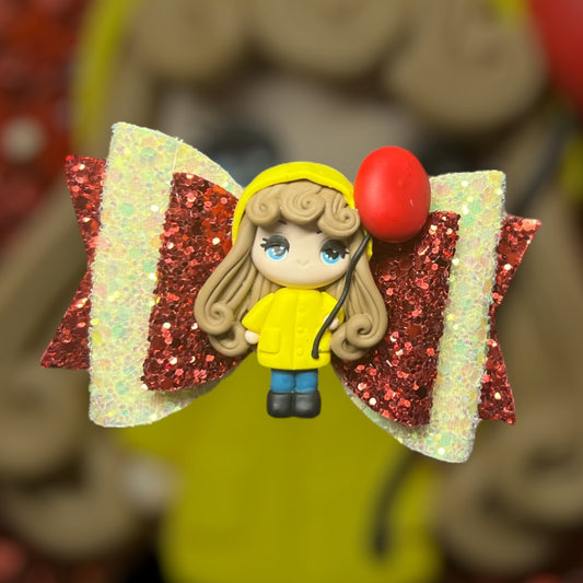 Balloon girl hair bow