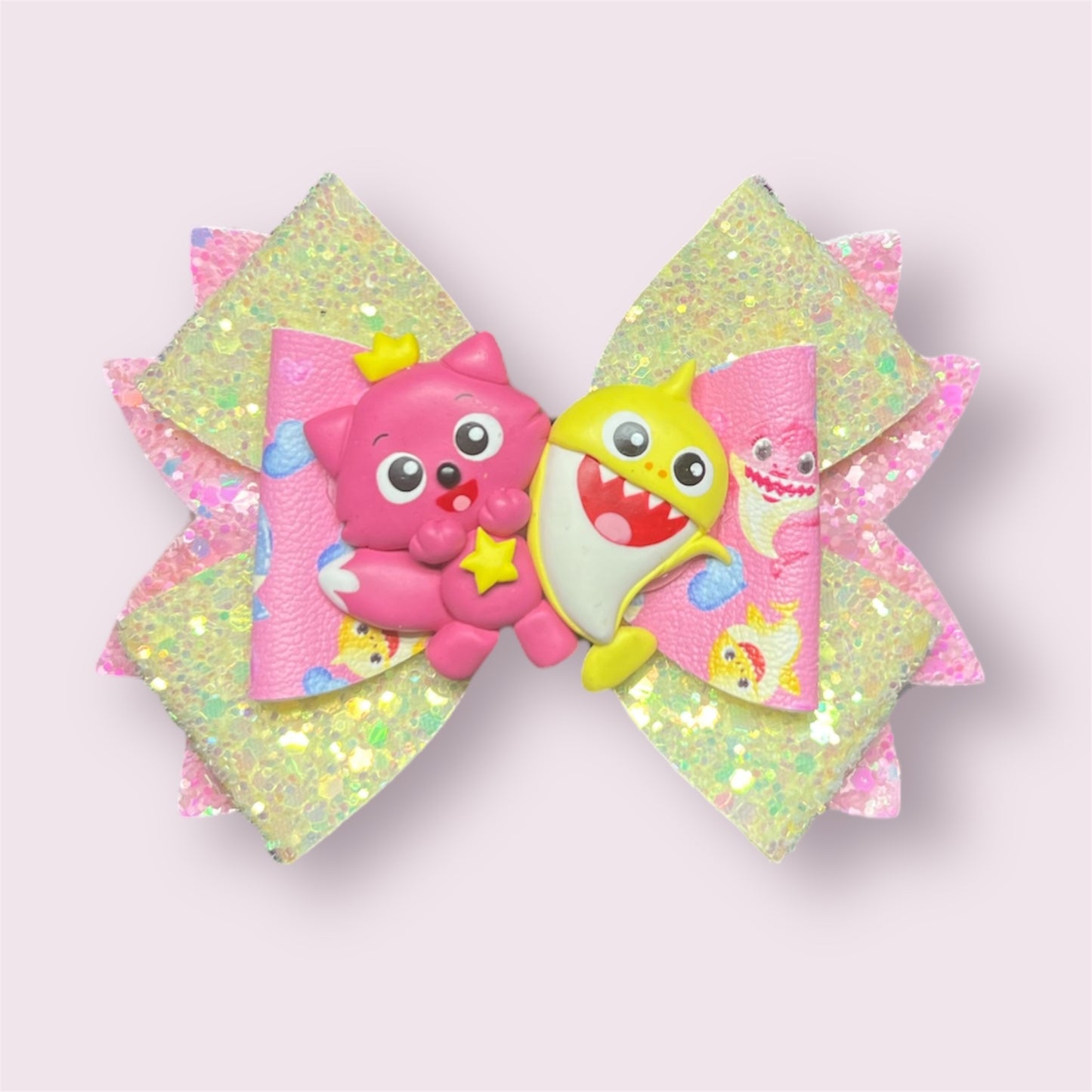 Baby shark hair bow