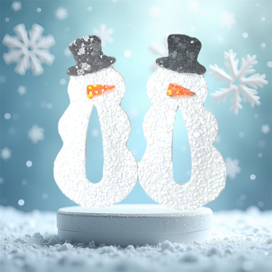 Snowman hair clip