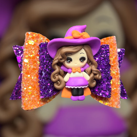 Mouse ear witch hair bow