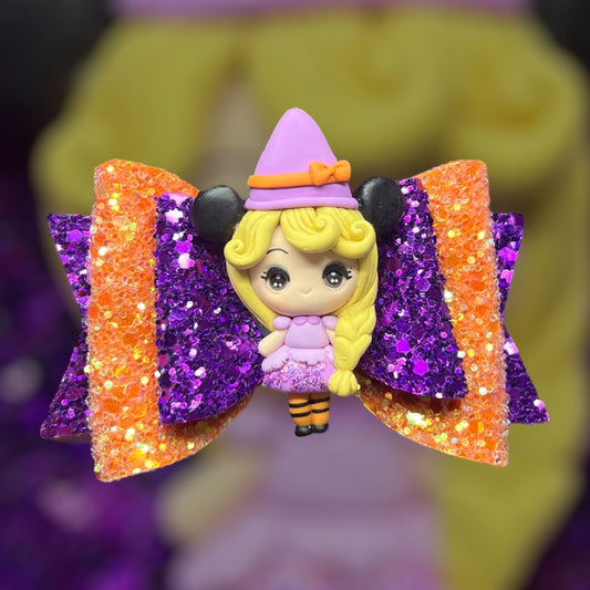Mouse ear witch hair bow