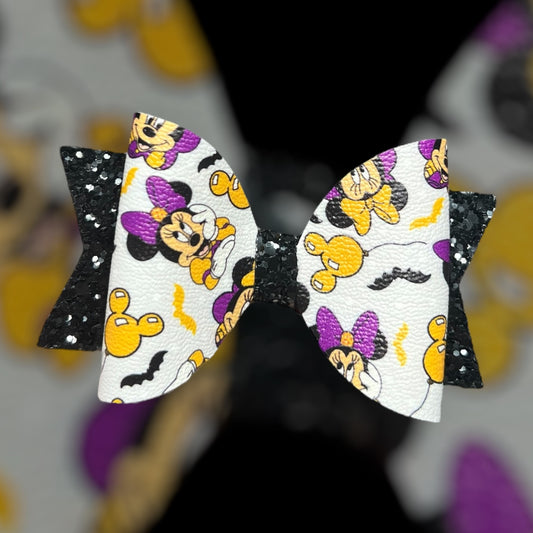 Minnie Halloween hair bow