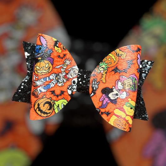 Mix character Halloween hair bow