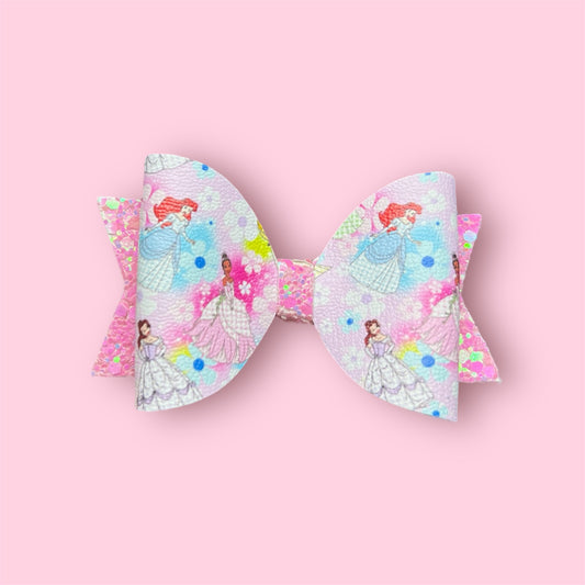 Princess school dress hair bow