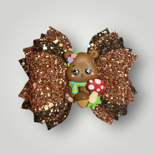 Autumn bear clay bow