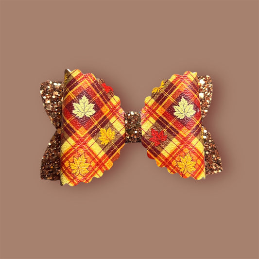 Autumn leaves hair bow