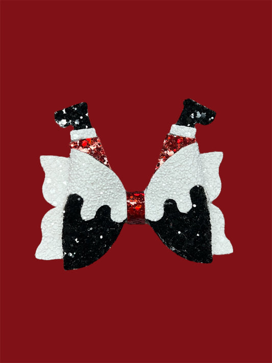 Santa legs hair bow