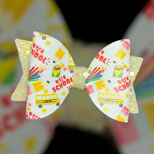 Back to school hair bow